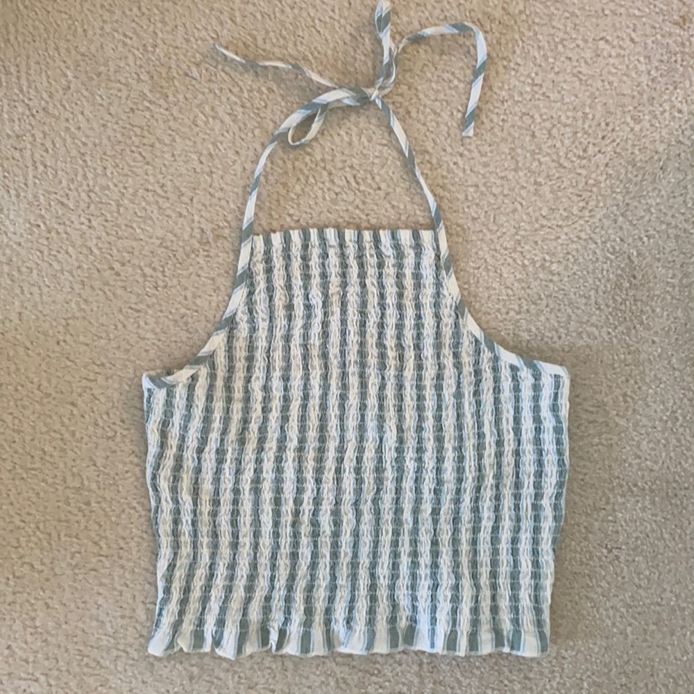 NWOT American Eagle Striped Halter Crop Top